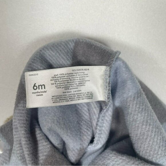 Carter’s Baby Plaid Fleece Jumpsuit Romper 6m Cozy - Picture 4 of 4